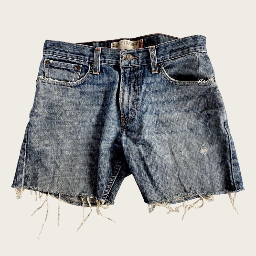 Levi’s 514 Red Tab Cut Off Jean Shorts, Distressed